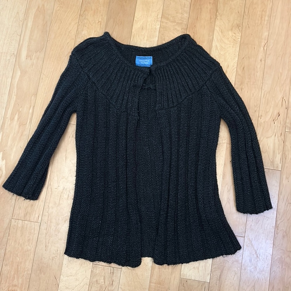 Vera Wang sweater open front cardigan